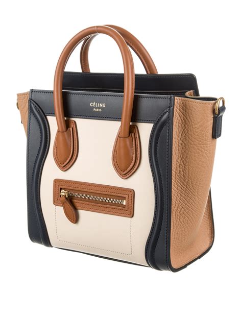 celine nano luggage street style|Celine shoulder luggage tote price.